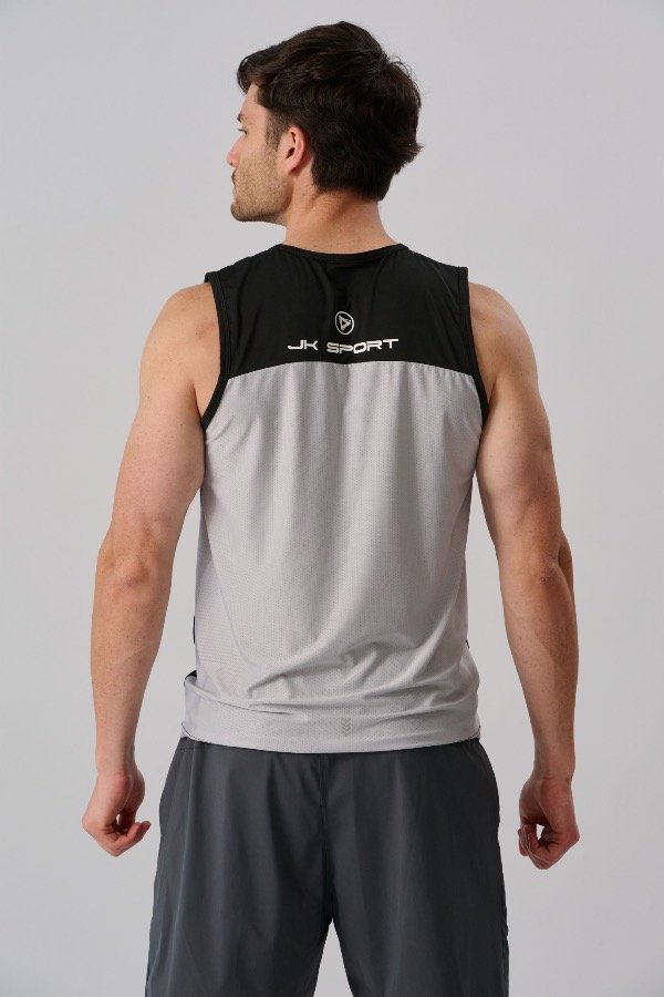 Producto - MUSCULOSA COMBINADA NEGRA/GRIS