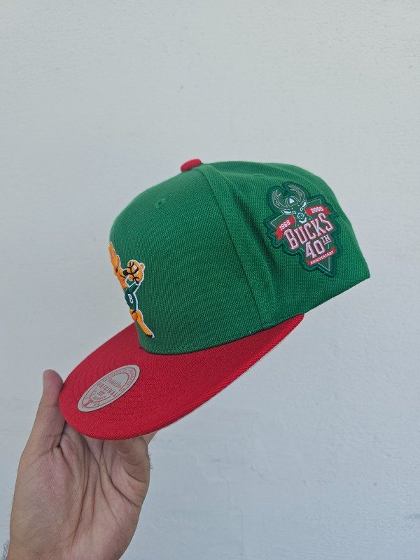 Milwaukee Bucks duo tone 40th anniversary NBA snapback de Mitchell And Ness — imagen 3