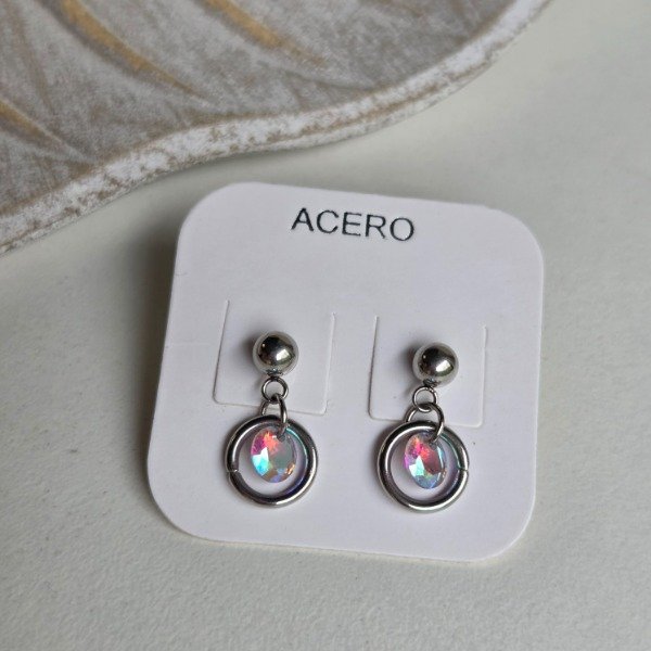 Producto - Aros Ann Cristal Silver