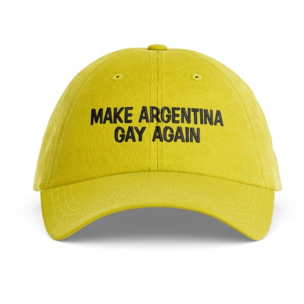 Producto - Gorra Amarilla Make Argentina Gay Again - Bordado Negro - Unisex - OFERTA