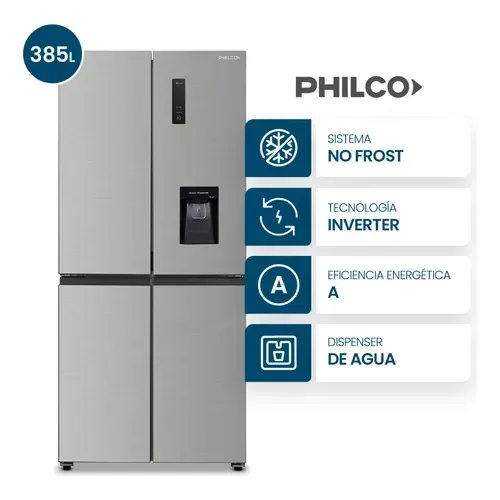 Producto - HELADERA PHILCO PHSB470XD2 SIDE BY SIDE CROSS DOOR SLIM NO FROST 385L INOX