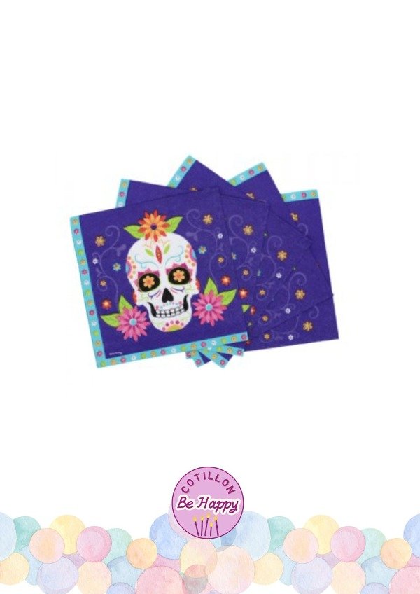 Producto - Servilleta Calavera Mexicana x20un
