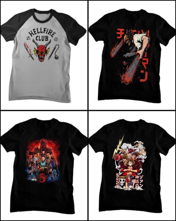 Producto - Remera de algodón -Anime , Stranger things(Ingrese para elegir talle)