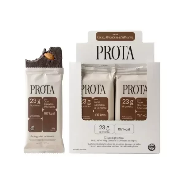Producto - Barra Proteica Prota Cacao, Almendras y Sal Marina  x 12u