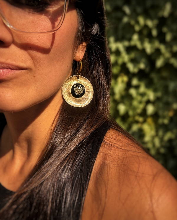 Producto - Aros dorados Espuma de mar