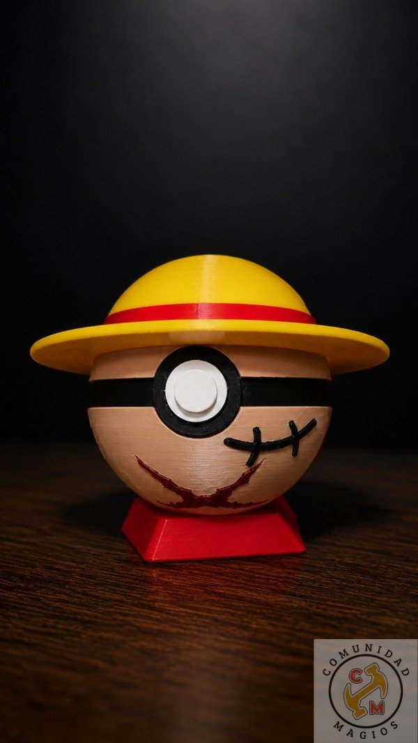Producto - Pokébola Monkey D. Luffy One Piece Impresa en 3D