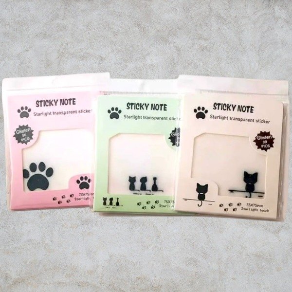 Producto - Notas adhesivas Gatitos Glitter - 1