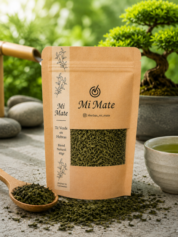 Producto - Té Verde en Hebras - Doypack x 50 gr