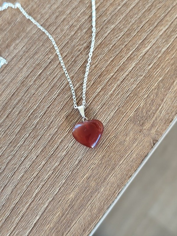 Producto - Collar mini corazón Cornalina