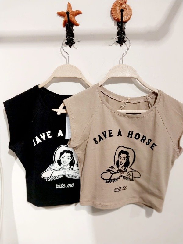Producto - Top Save a horse negra