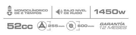 Producto - Desmalezadora explosión 52cc monocilíndrico 2T 1450w 10000rpm Daihatsu DM522 - 3