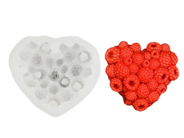 Producto - Molde Silicona Corazon de Frambuesas