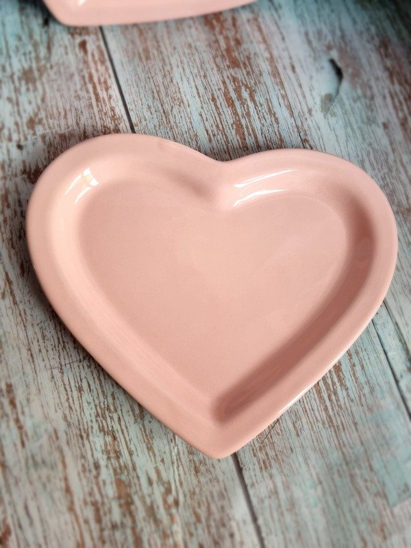 Producto - Plato corazon rosa