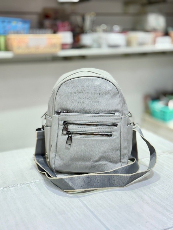 Producto - Mochila/cartera skora plateada art39846