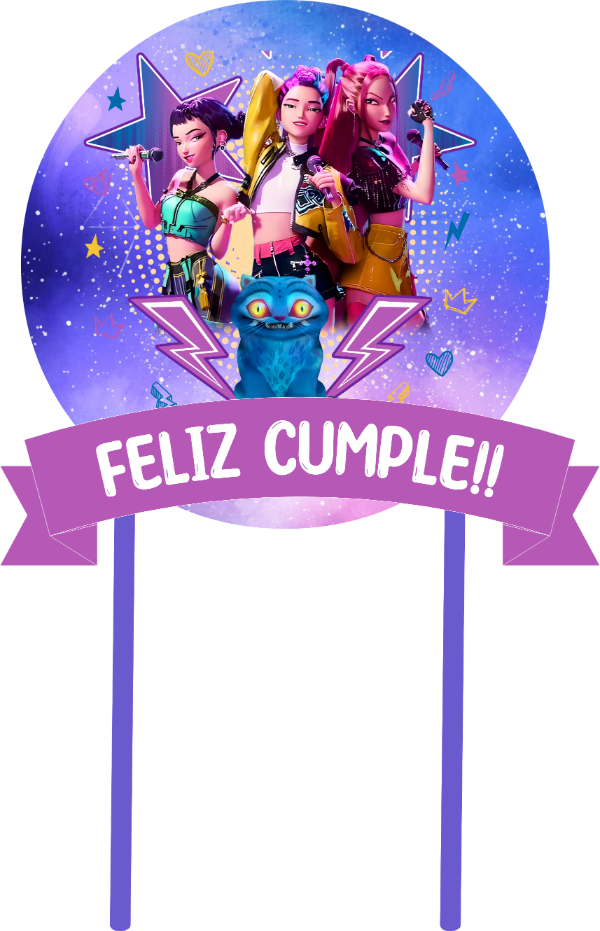 Producto - CAKE TOPPER GUERRERAS KPOP 1