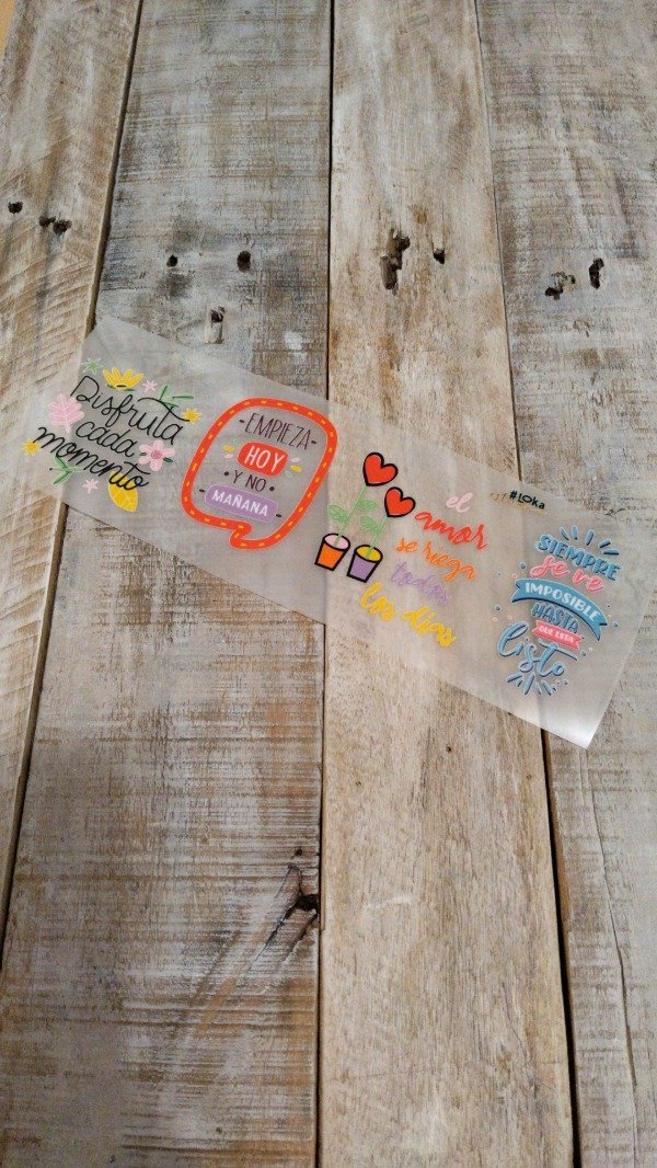 Producto - Termotransferibles 10x29cm Frases #4