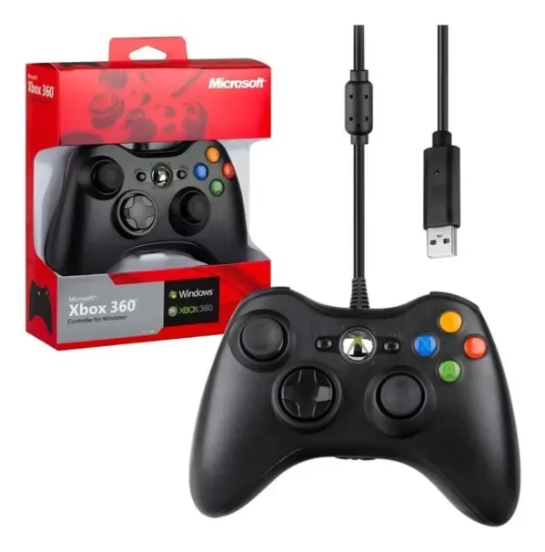 Producto - PRE-VENTA Xbox 360 Joystick con cable USB Black REPLICA
