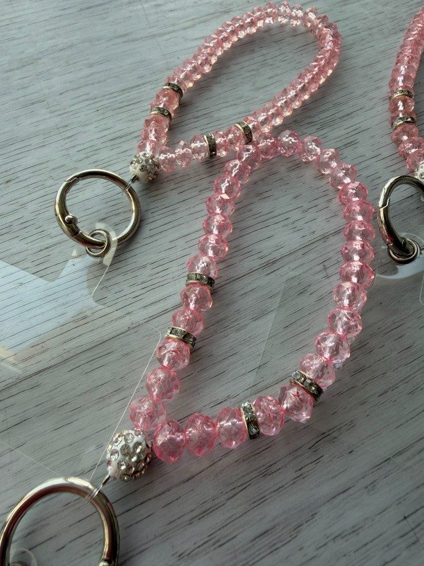 Producto - Correa Strap corta transparente rosa
