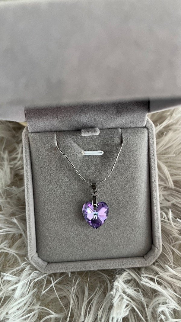Producto - Collar corazón cristal violeta - 2