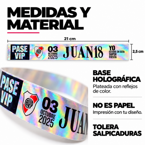 Producto - Pulseras Holográficas Personalizadas para Fiestas y Eventos - 3