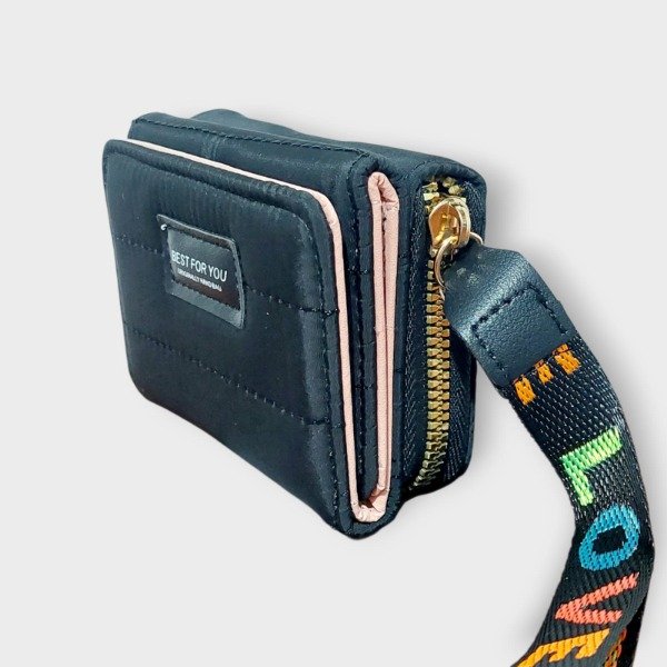 Producto - Billetera Corta Zaphire Doble Compartimento Negro