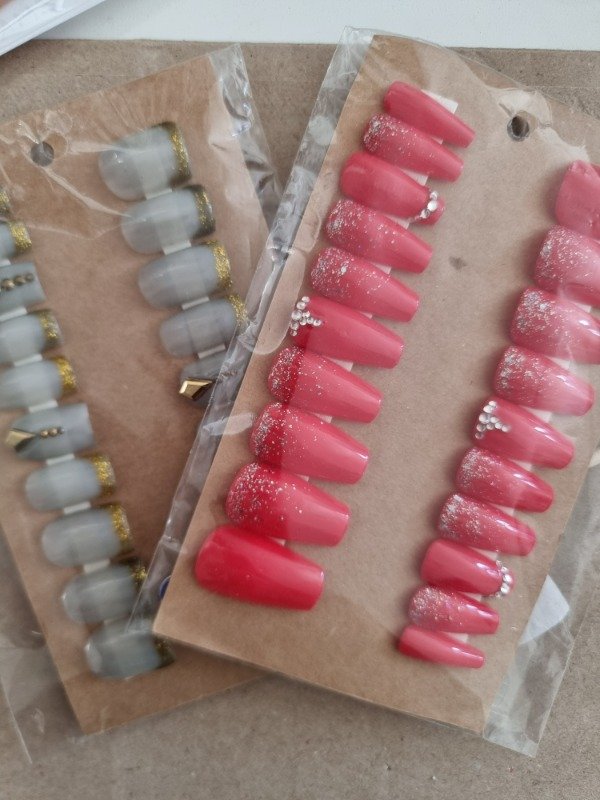 Producto - Uñas Postizas Press on estandar incluye kit de colocacion x2