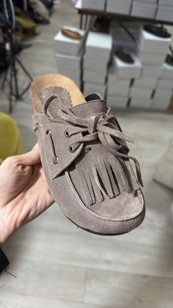 Producto - ZUECOS MIMI gamuza visón