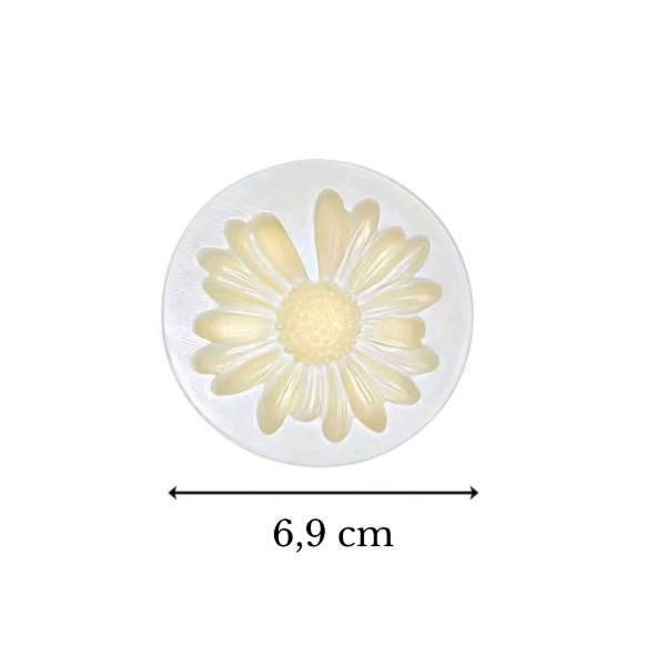Producto - Molde de silicona - Margarita grande ( blanco) - 1