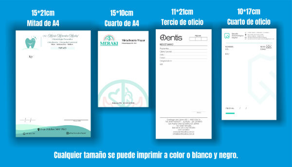 Producto - Recetarios médicos personalizados. Mil hojas. Calidad profesional