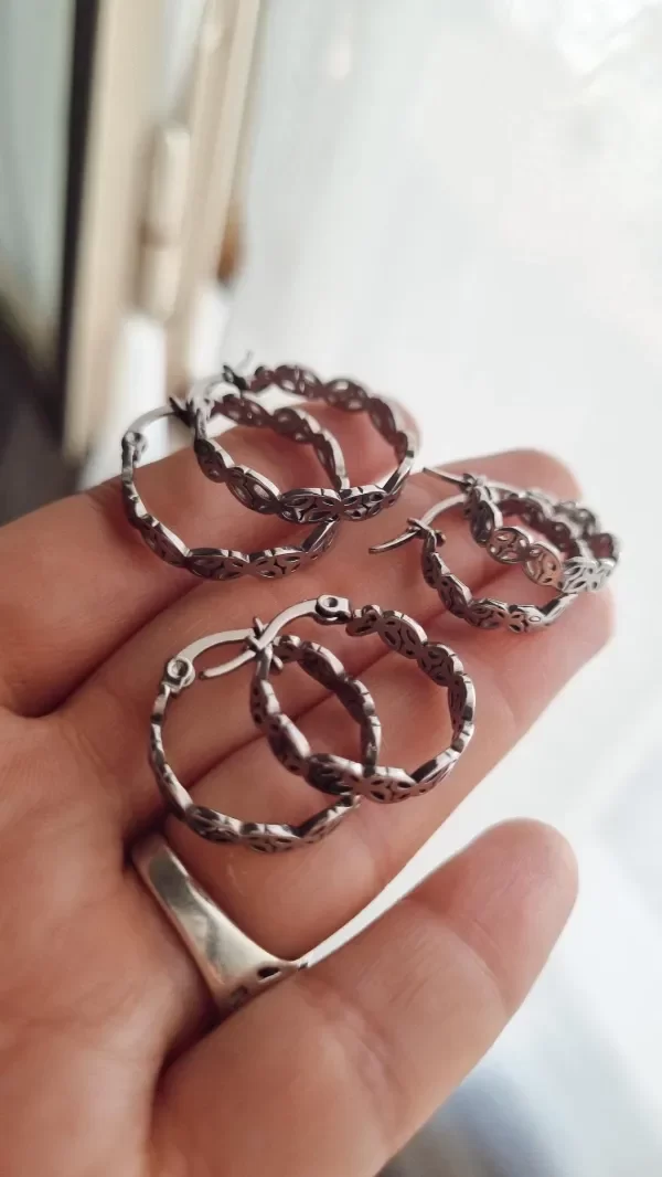 Producto - Argollitas mariposas cintitas 3 tamaños Aq