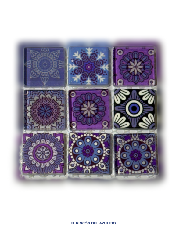 Producto - Teselas de vidrio - Mandalas violeta