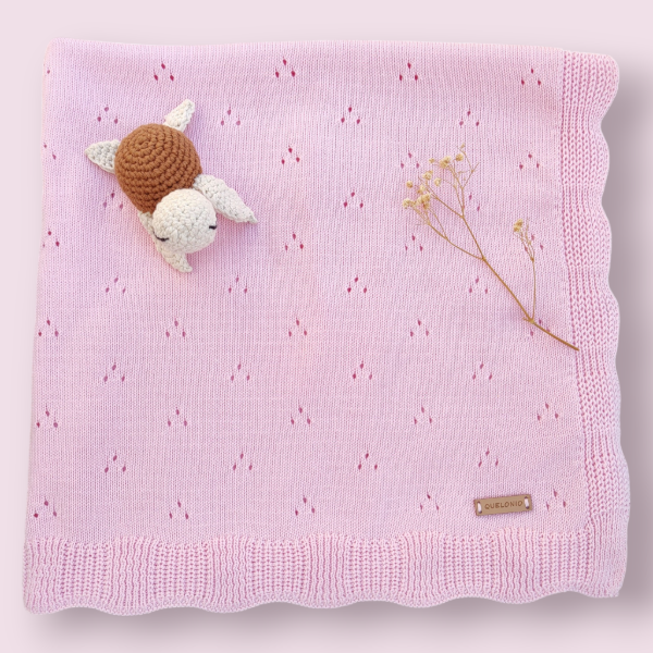 Producto - MANTITA HILO CALADA ROSA