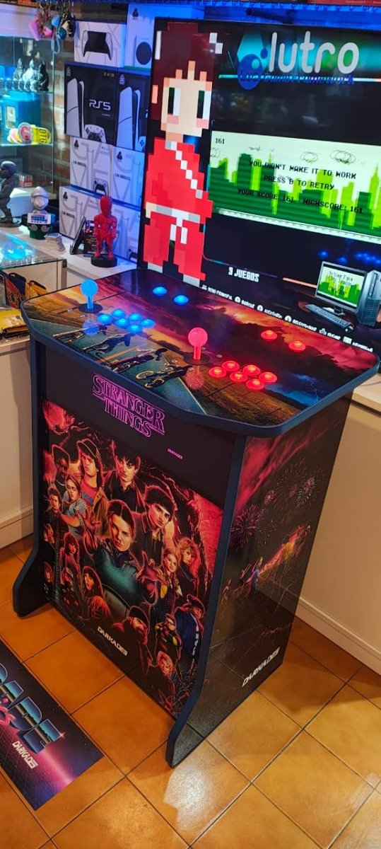 Producto - ARCADE PEDESTAL PREMIUM SIST. DARK-STATION MARQUESINA + PALANCAS Y BOTONES LEDS
