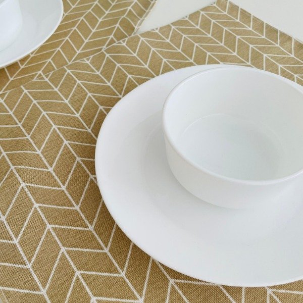 Producto - Individuales Cuadrados Aura Dorada Algodón Rústico Set x2 36x36