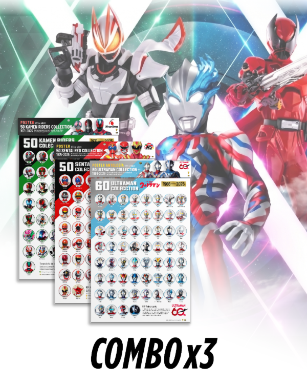 Producto - Combo x3 Posters Tokusatsu ULTRAMAN + Kamen Rider + Super Sentai