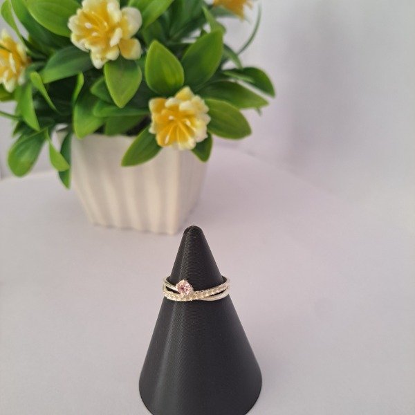 Producto - Anillo Cruzado Cubic Rosa - Código: 000029 - 0