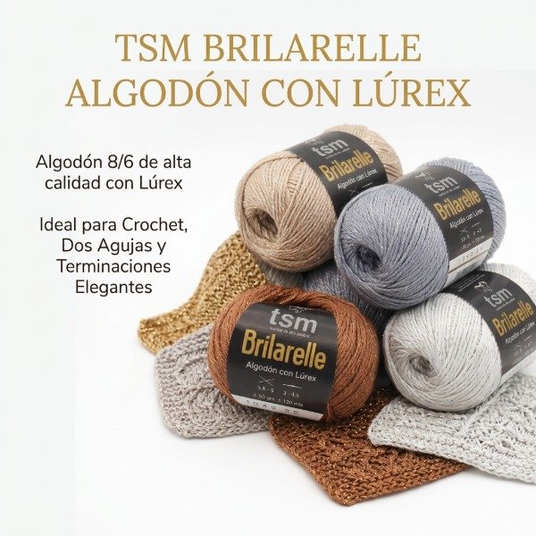 Producto - Hilo de Algodón con Lúrex TSM Brilarelle (Ovillo 50g) - 0