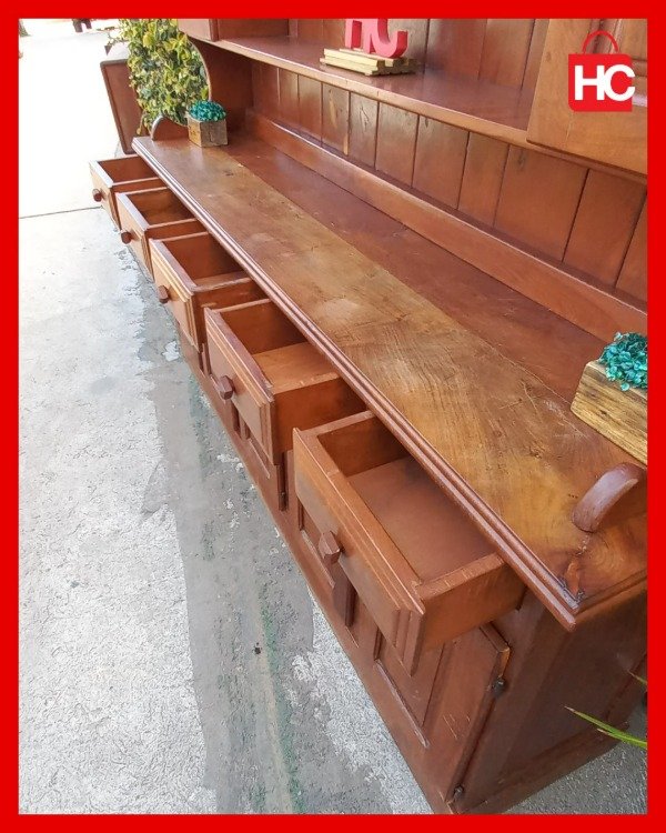 Producto - Gran bahiut modular con alzada estilo campo provenzal en algarrobo macizo - 5