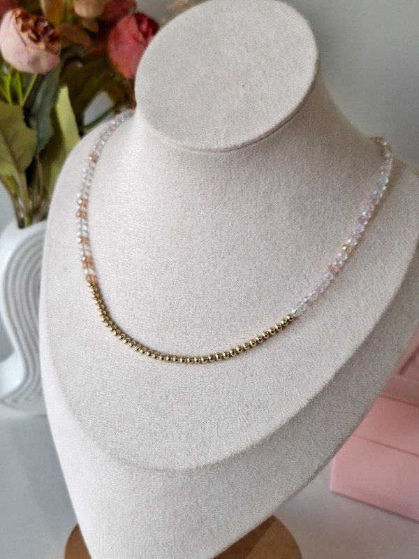 Producto - Collar Cristales y Bolitas Ambar - 0