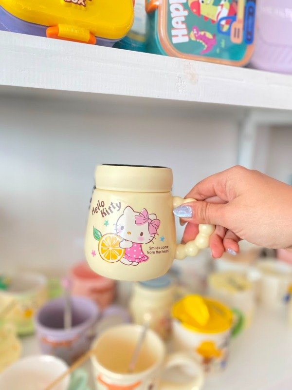 Producto - TAZA MY MELODY Y KITTY CON TAPA - BALI - 0