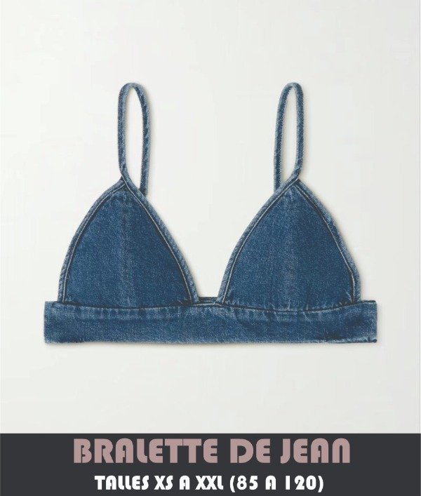 Producto - MOLDES CORPIÑO BRALETTE DE JEAN con video de regalo