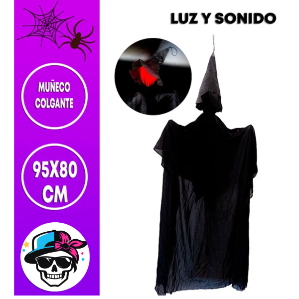 Producto - MUÑECO COLGANTE ARTICULADO HALLOWEEN CON LUZ Y SONIDO