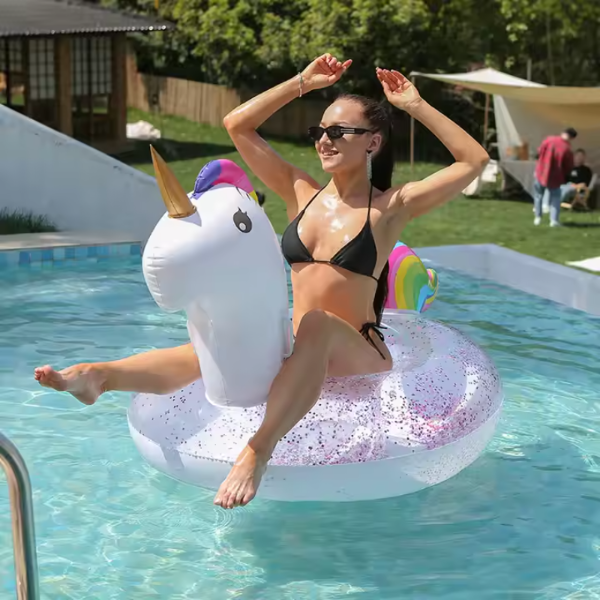 Producto - Inflable Unicornio Glitter Grande 1.74m x 0.84m - 1