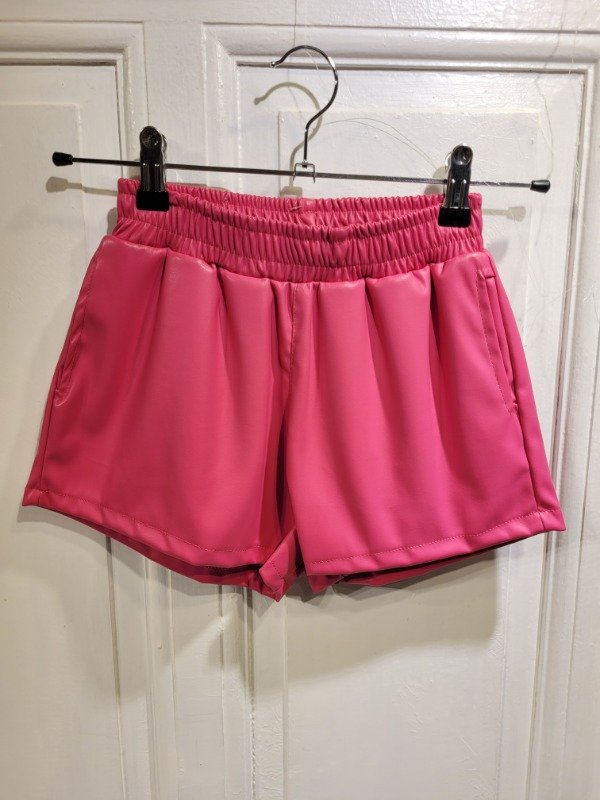 Producto - Short SO CIPPO ecocuero rosa Nuevo c/etiq Talle 10 años - PRECIO: 14X