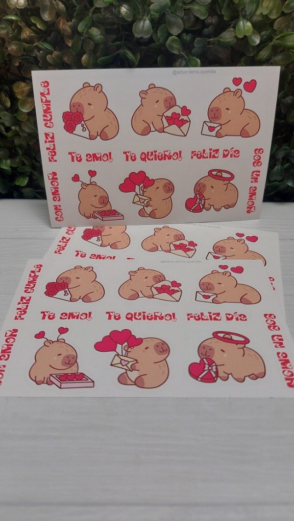 Producto - Stickers Capibara x2u