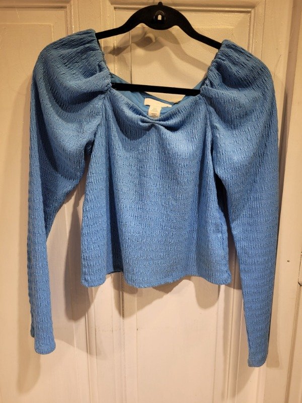 Producto - Remera HyM azulino tipo bambula Talle XS - PRECIO: 27X - 0