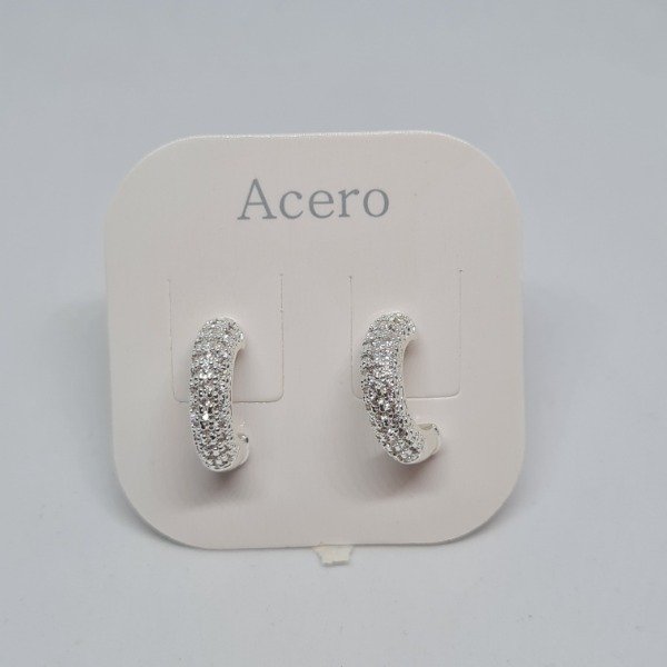 Producto - Aro AB plateado cristal blanco 12mm
