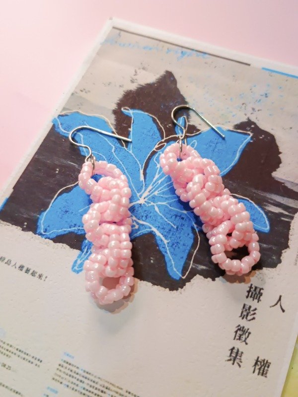 Producto - Aros Cadena rosa
