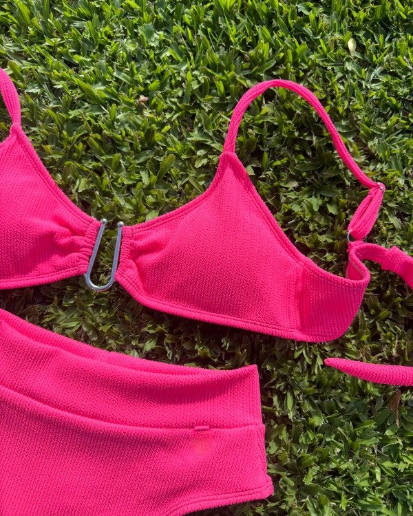 Producto - Bikini tiro alto rosa fluo