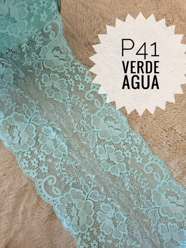 Producto - P41 PUNTILLA VERDE AGUA 17 cm